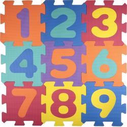 Lets Play Puzzelmat - 18 Stukken - Met Gekleurde Cijfers - 96 x 96 cm - Foam